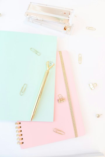 Pastel Stationery Flat Lay