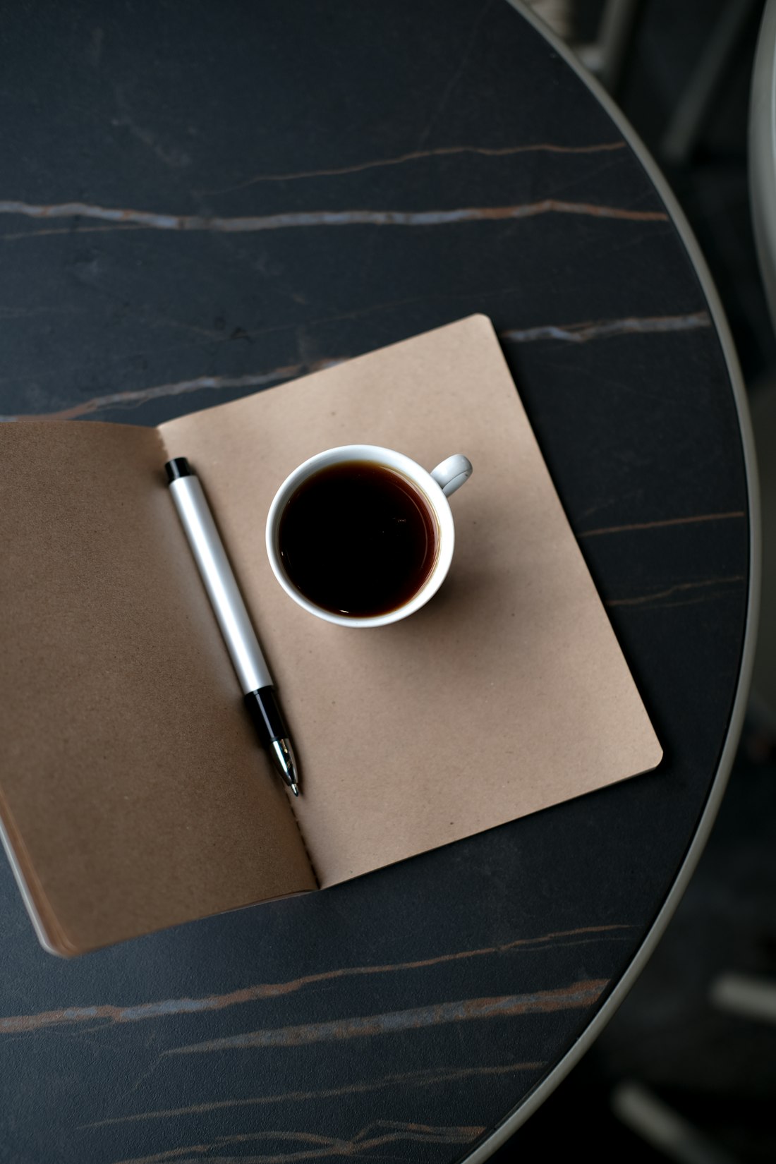 Coffee and Notebook Workspace