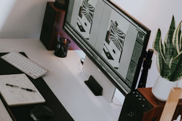 Minimalist Workspace with Monitor