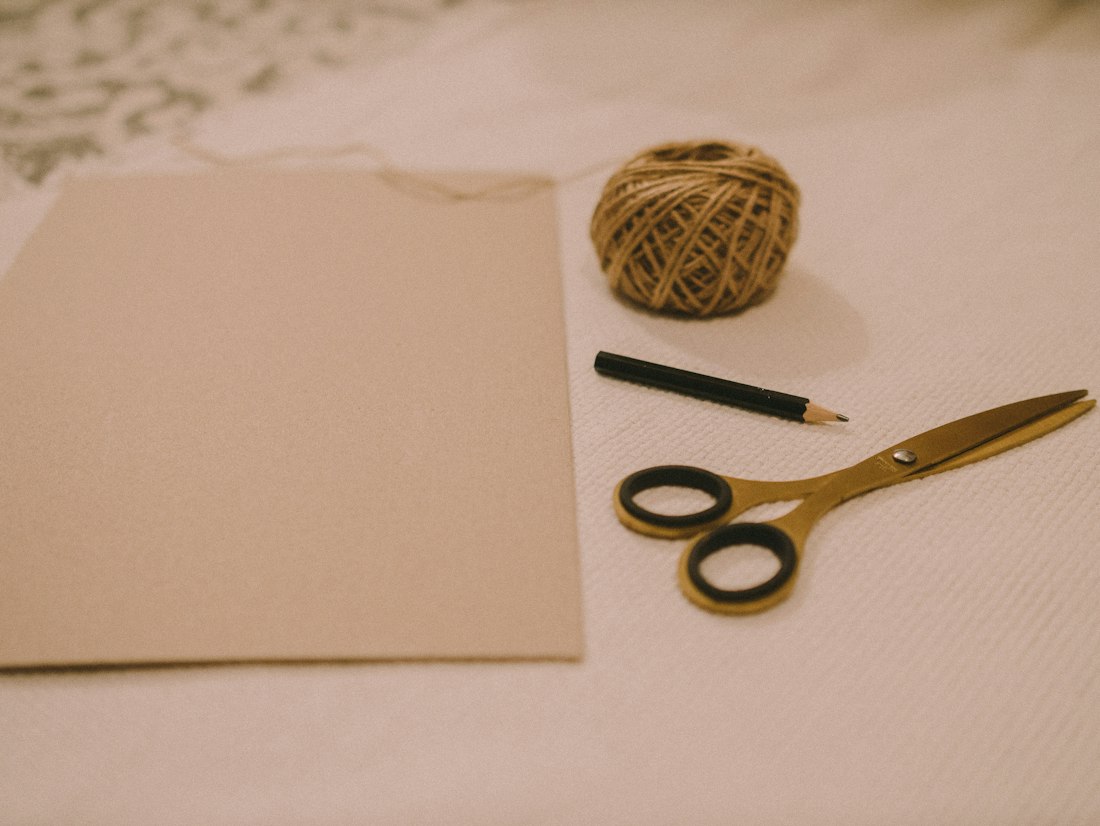 Crafting Essentials on White Paper