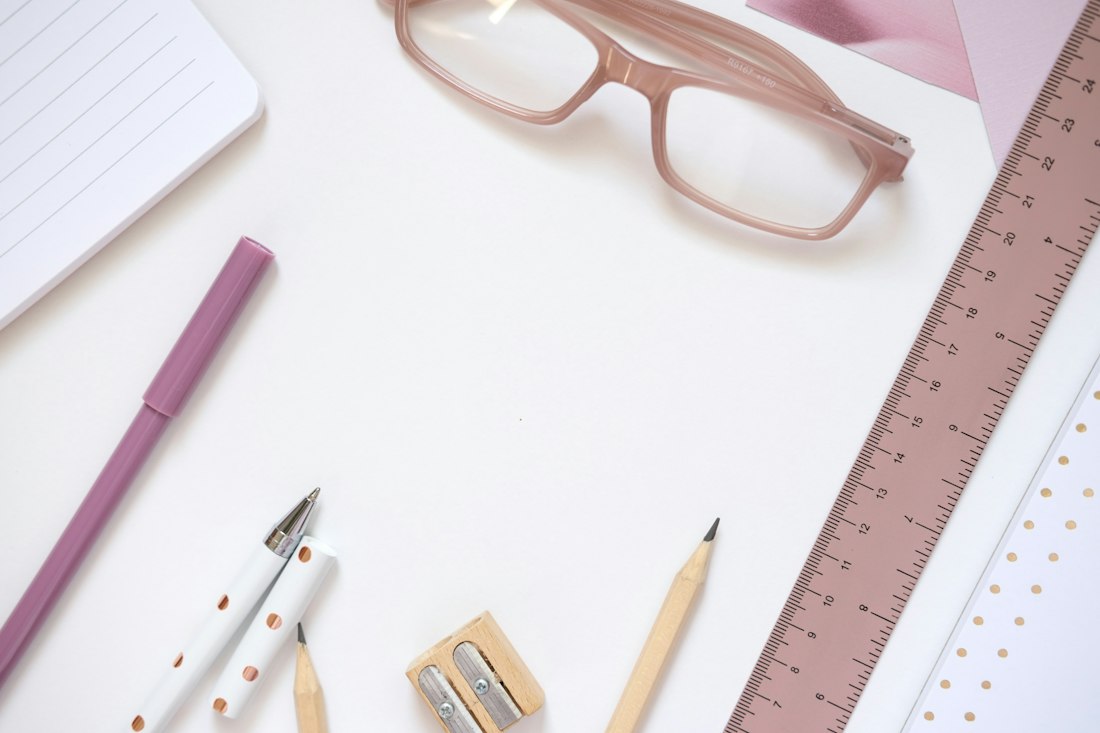 Organized Desk Flat Lay