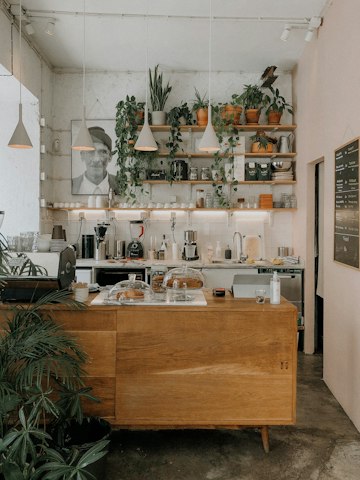 Cozy Café Counter